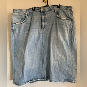 Plus Size Denim Skirt